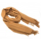 100% Lambswool Oversized Blanket Style Scarf/Wrap - Vicuna Brown